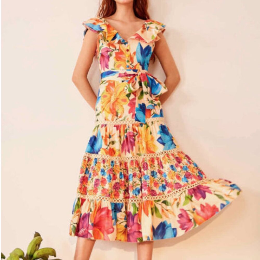 FARM Rio Floral Midi Dress - Multicolor